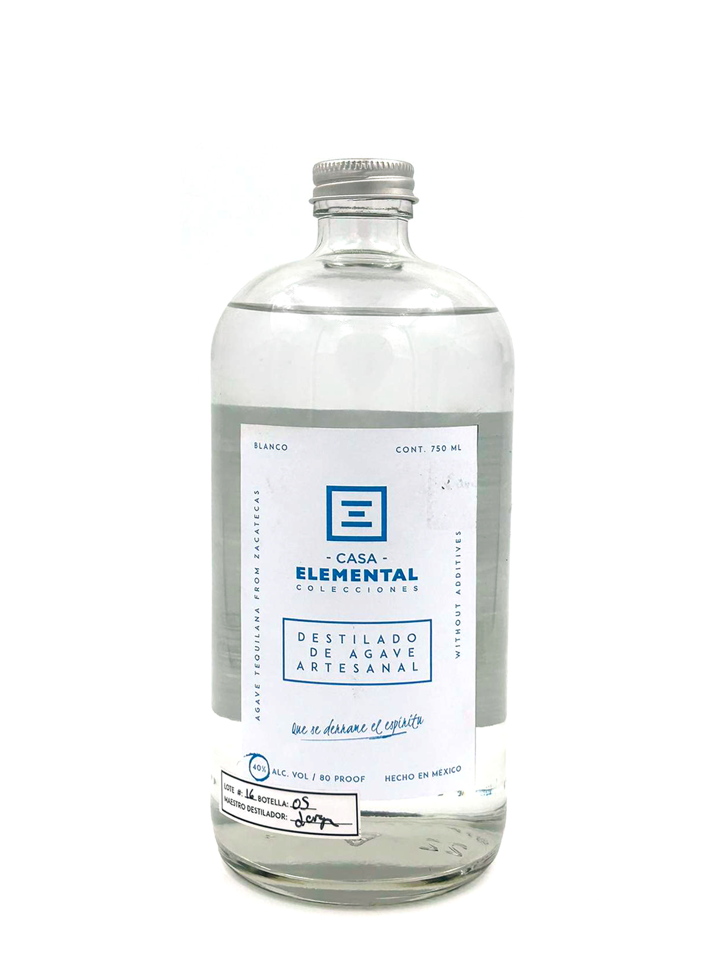 Casa Elemental Agave Spirit Blue Agave from Zacatecas 40% ABV 750ML