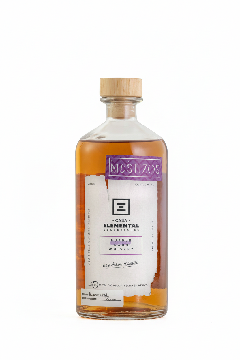Casa Elemental Purple Corn Whiskey Aged 3 Years 40% ABV 700ML