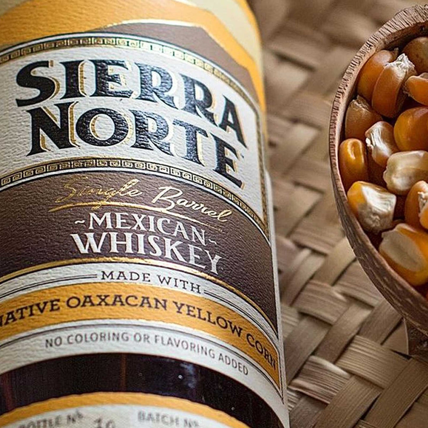 Sierra Norte Single Barrel Mexican Whiskey Native Oaxacan Yellow Corn 45% ABV / 90 PROOF (750mL)