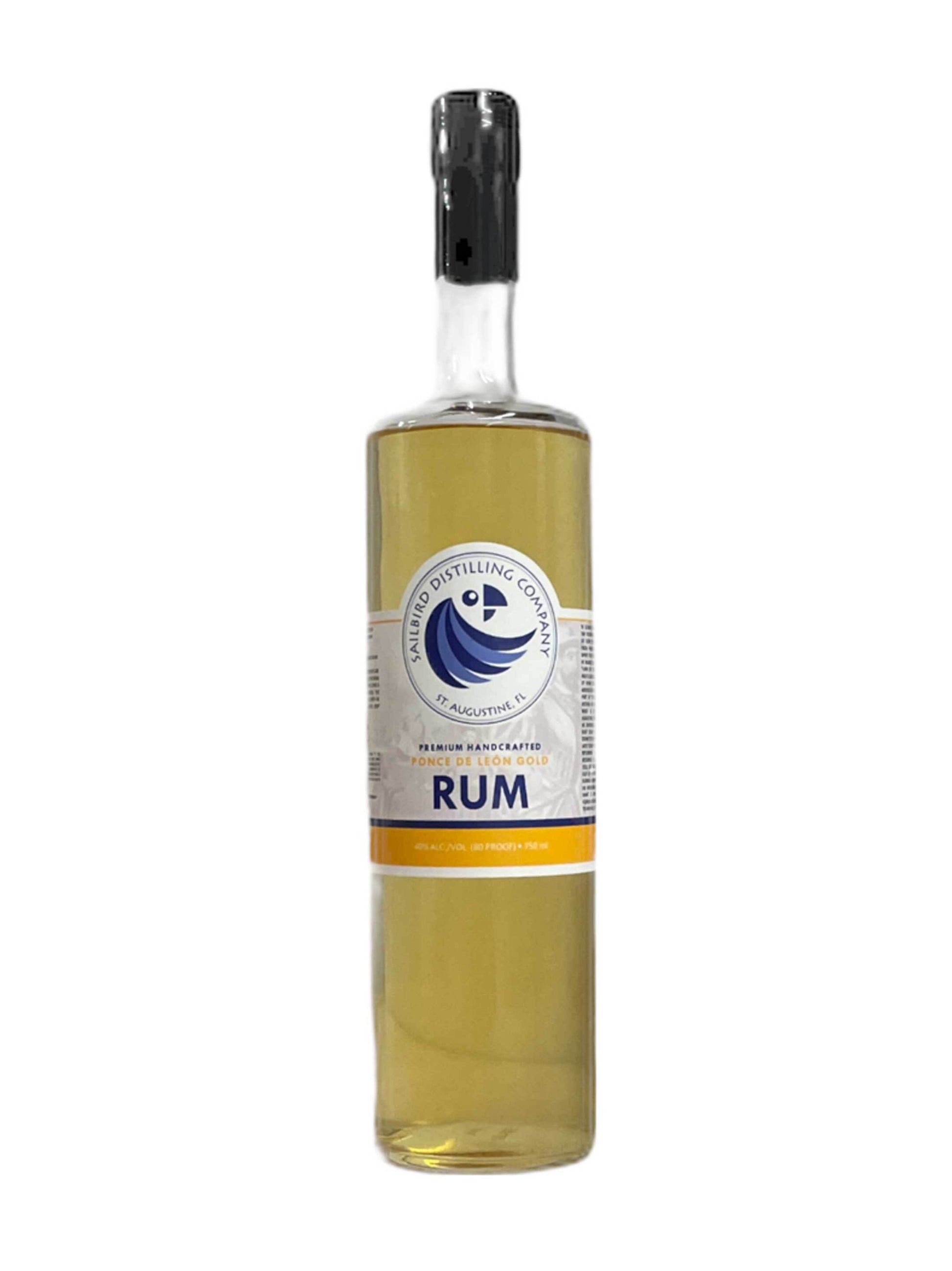 Ponce De Leon Gold Rum 40% ALC./VOL (80 PROOF) - 750ML