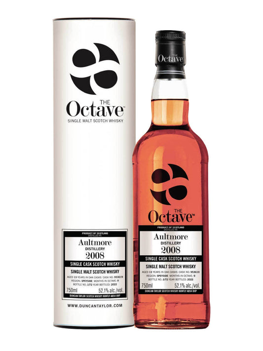 Octave Aultmore 2008 13 Year Old Single Malt Scotch Whisky Cask #9535619 52.1% ABV 750mL