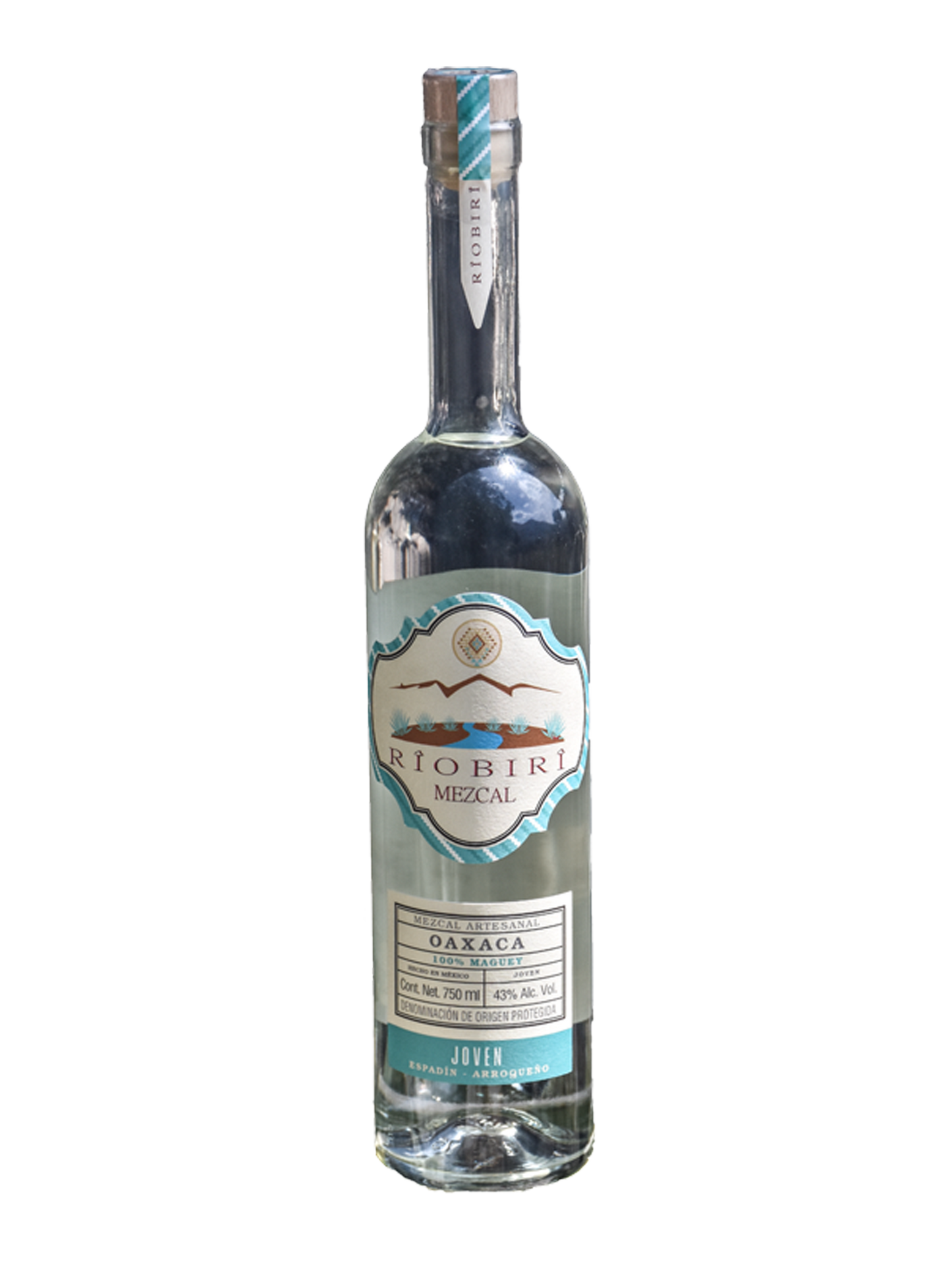 RÎOBIRÎ Mezcal Joven Espadín Arroqueno 43% ABV 750ml