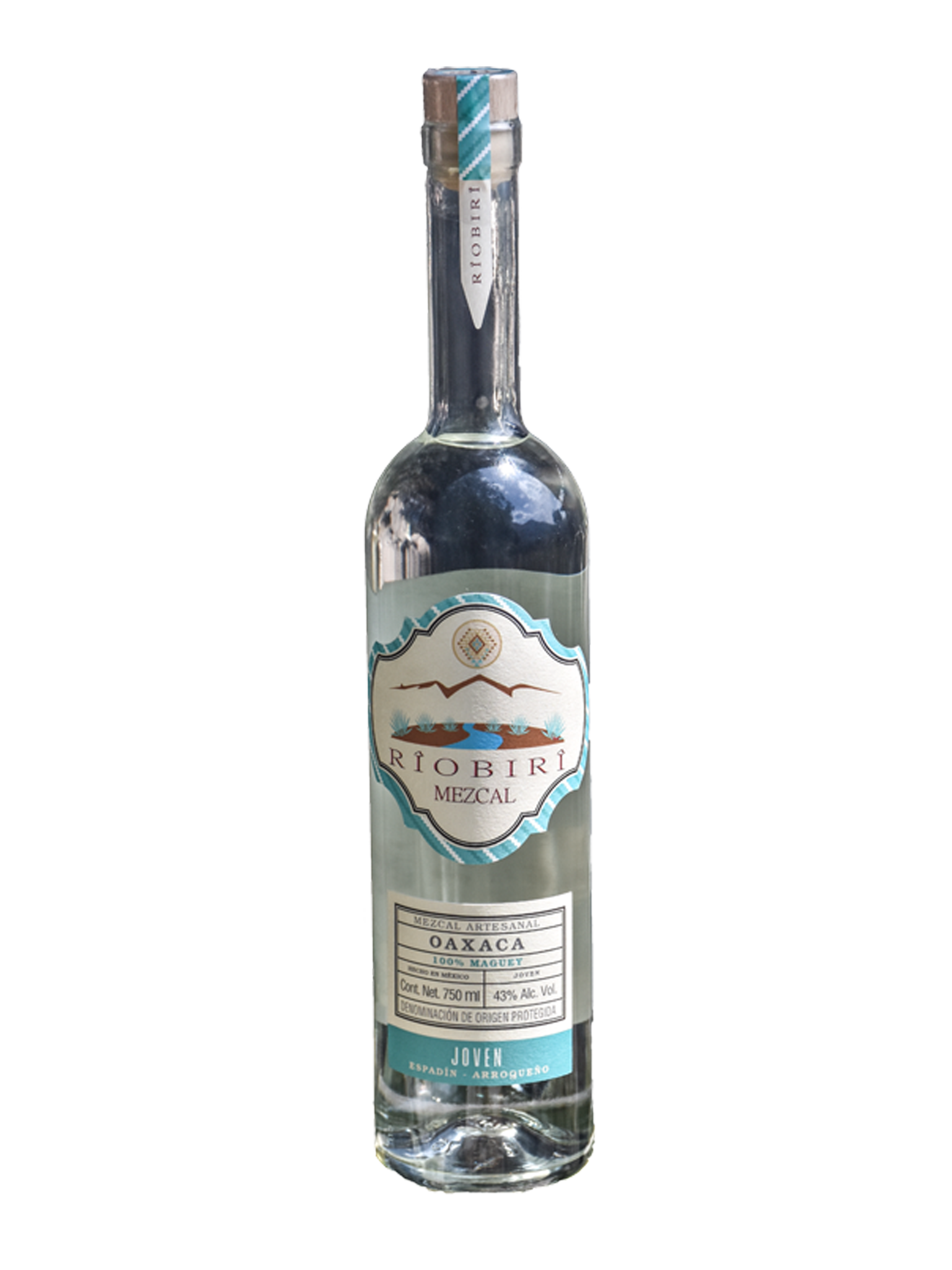 RÎOBIRÎ Mezcal Joven Espadín Arroqueno 43% ABV 750ml