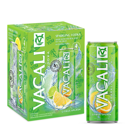 VACALI Citrus Splash Sparkling Vodka 4% ABV (12oz)