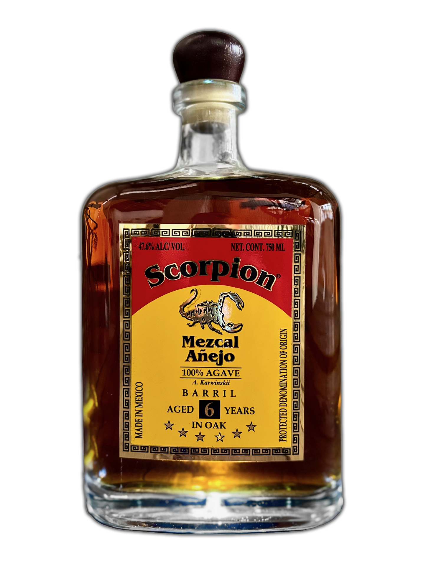 Scorpion Mezcal® 100% Agave (A. Karwinskii) Barril Aged 6 Years in Oak 47.6% ABV / 95.2 PROOF (750mL)