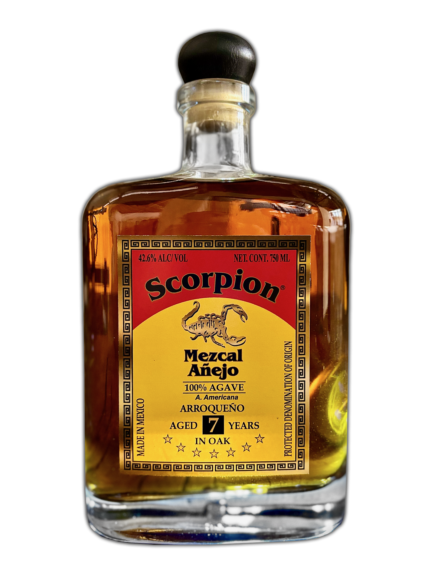 Scorpion Mezcal® 100% Agave Arroqueño (A. Americana) Aged 7 Years in Oak 42.6% ABV / 85.2 PROOF (750mL)