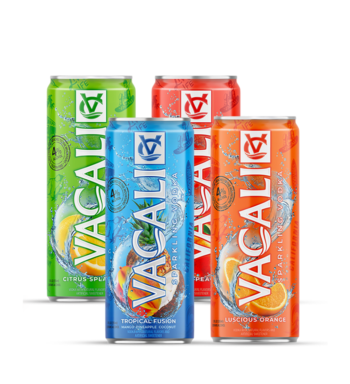VACALI Sparkling Vodka Variety 8-Pack 4% ABV (12oz Cans)