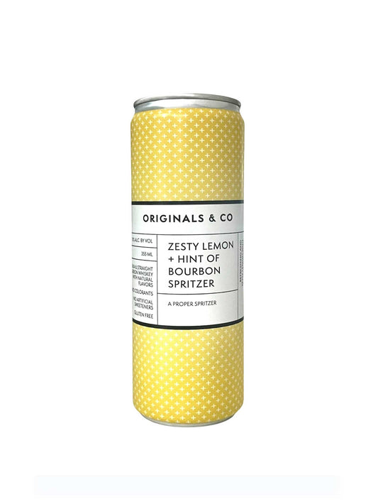 Originals & Co Zest Lemon + Hint of Bourbon Spritzer 350mL 4/48Pk