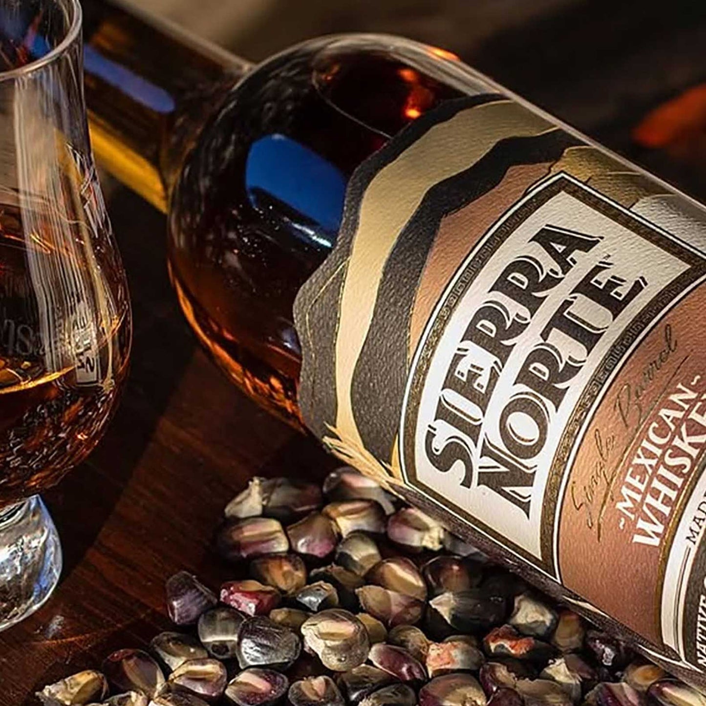 Sierra Norte Single Barrel Mexican Whiskey Native Oaxacan Black Corn 45% ABV / 90 PROOF (750mL)